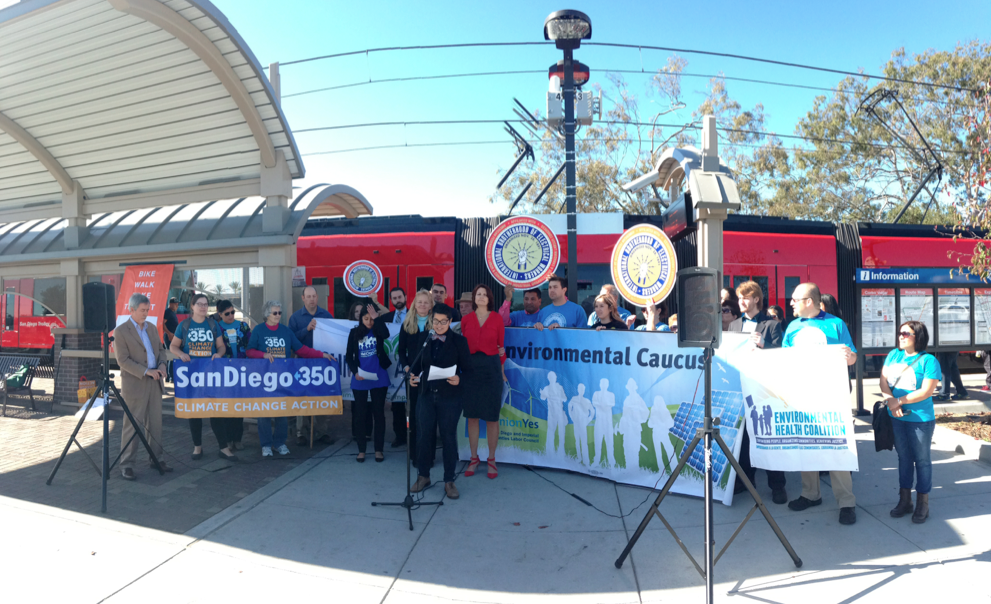 Press conference at 24th Street trolley