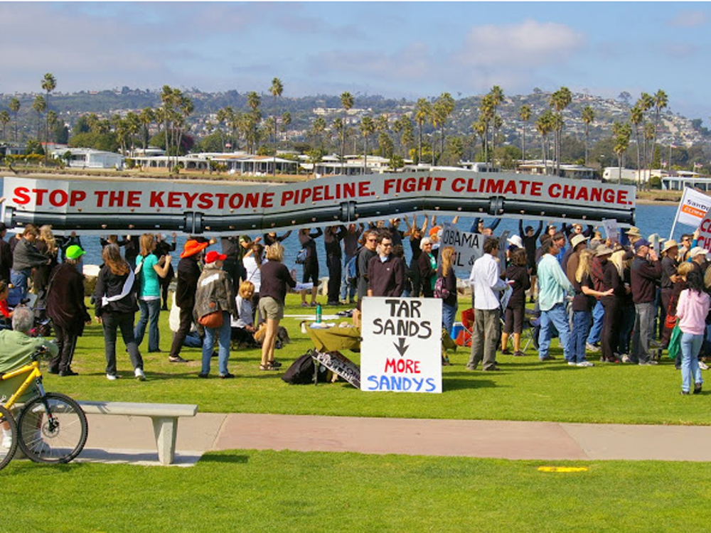 keystone xl climate change rally protestors san diego 2